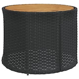 thumbnail of vidaXL Gartensofa mit Tisch und Kissen Rund Schwarz Poly-Rattan