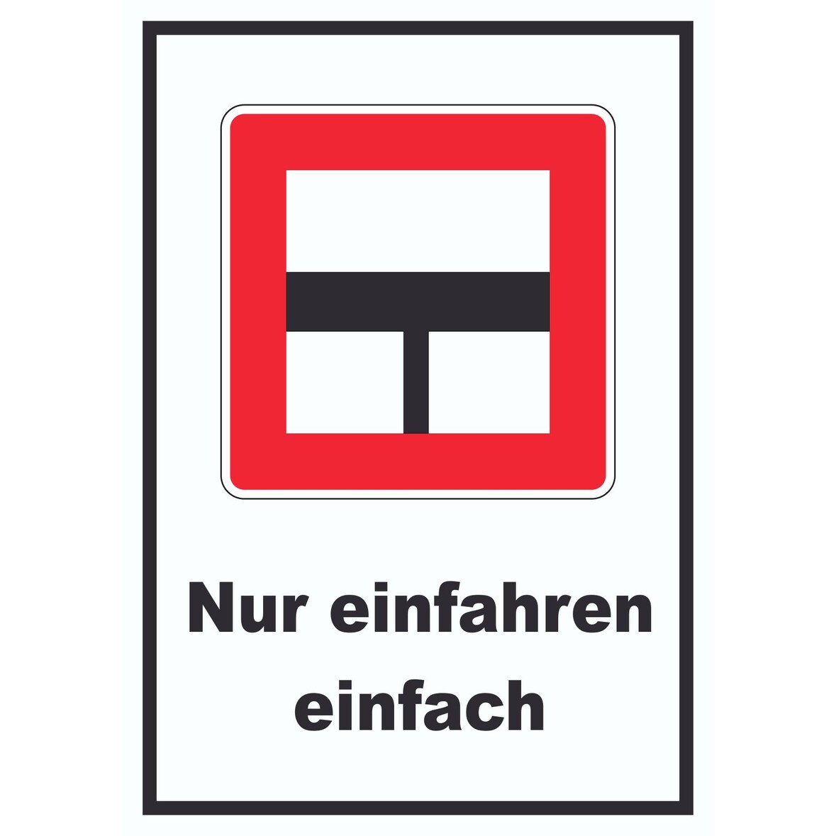 Nur einfahren in die Haupt­wasser­straße wenn niemand behindert wird Schild mit Symbol und Text A6 Rückseite selbstklebend