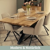 thumbnail of DELUKE® Massivholzplatte Eiche mit Baumkante ERIK - 160x80cm | Tischplatte rechteckig Holzplatte Arbeitsplatte aus Massivholz