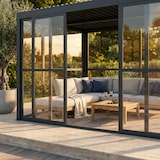 thumbnail of BS COM Parete laterale in policarbonato per pergola bioclimatica Tony Alluminio 142x22x9 cm Antracite