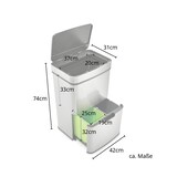thumbnail of SVITA Sensor-Mülleimer 62L Edelstahl Mülleimer mit Sensor Abfalleimer