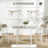 thumbnail of Essgruppe 3-teilig klappbar 75x110x70 cm MDF Stahl 2 Stühle Esszimmer Küche Platzsparend Modern Natur Holzoptik