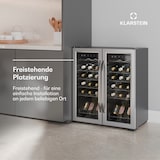 thumbnail of Klarstein Vinamour Weinkühlschrank | 2 Kühlzonen | 7 Regale | Touch-Bedienung | UV-Schutz Schwarz