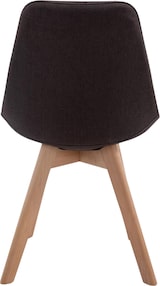 thumbnail of Décoshop26 - Esszimmerstuhl x1 skandinavisches Design dunkelgrauer Stoff und 4-beiniges Gestell aus hellem Holz 10_0003271