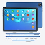 thumbnail of Tablette Tactile 10 Pouces Android 11 8GB+128GB 4G LTE Avec Étui Cuir Gris YONIS