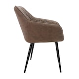 thumbnail of ML-Design – Esszimmerstühle 2er Set Braun | Kunstlederbezug, Armlehnen, Metallbeine, ergonomische Esszimmer- & Küchenstühle