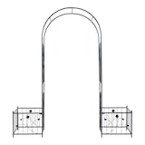 thumbnail of Helloshop26 - Arco para roseiras 220 x 202 x 50 cm com floreiras de aço preto 03_0008858