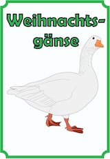 thumbnail of Weihnachtsgans Verkaufsschild Schild Hochkant A1 Rückseite selbstklebend