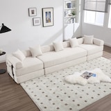 thumbnail of Modulares Familiensofa 270x180x90 Beige mit Stauraum, Flexibel Umwandelbar zum Schlafsofa, Modernes Design für Ihr Zuhause