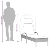 thumbnail of vidaXL Sonnenliege mit Dach Braun Poly Rattan