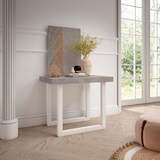 thumbnail of Consolle allungabile, Tavolo consolle allungabile, 160x90x73cm, Per 8 persone, Gambe in legno, Stile moderno, Cemento _ 213_19