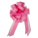 thumbnail of Star Ziehschleife mit Tüll rosa 10er Box Ø19cm