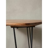 thumbnail of Esszimmertisch 80x80x76 cm Sheesham Massivholz, Esstisch mit Metallbeinen, Massiver Echtholz Tisch Quadratisch, Designer Holztisch Massiv, Moderner