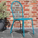 thumbnail of Chaise bistrot de jardin en métal bleu - Oviala