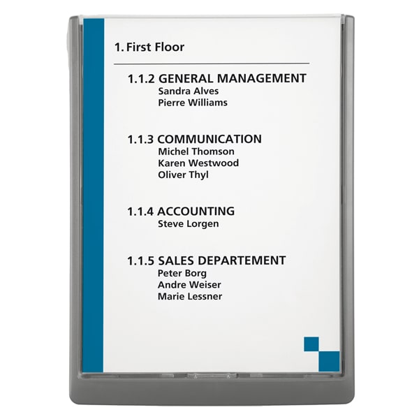 Durable Placa de puerta 486737 (ancho x alto) 210 mm x 297 mm Grafito 486737
