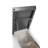 thumbnail of PROREGAL Feuersicherer Wertstoffsammler Connector Bin mit Hebedeckel | 55 Liter, HxBxT 81,6x30,3x45,2cm | Aluminium | Anthrazit / Grau