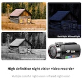 thumbnail of Caméscope Numérique 4K Vision Nocturne Couleur WiFi Écran Rotatif Rouge YONIS