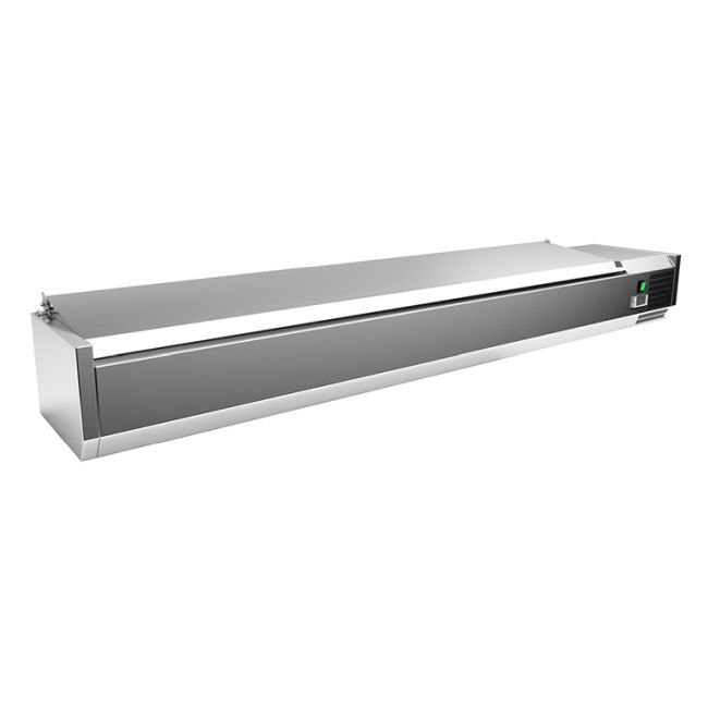 Gastro-Inox Aufsatzkühlung mit Deckel aus Edelstahl 1600x395x440mm