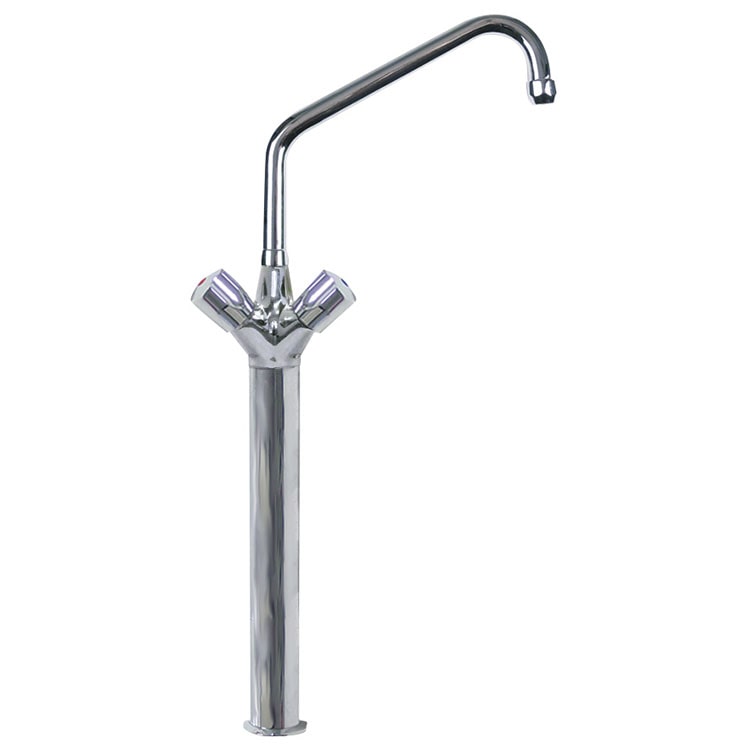 Gastro-Inox Monoblock 25(Ø)mm Mischbatterie Länge 300mm auf 400mm Säule