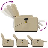 thumbnail of vidaXL Elektrischer Massagesessel mit Aufstehhilfe Creme Stoff