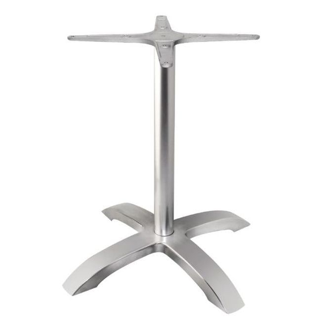 Bolero Tischfuß Mit Fußkreuz Gebürstetes Aluminium 68Cm Hoch