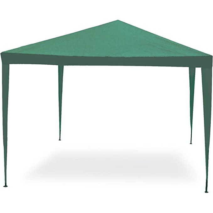 Garden Friend Gazebo Facile stuttura in tubolare di acciaio copertura in polietilene 3x3 m h 2,5 m verde