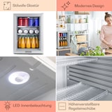 thumbnail of Brooklyn 42 Mini-Kühlschrank Glastür LED Ablage Silber