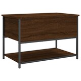 thumbnail of Décoshop26 - Banc banquette avec espace de rangement et étagère 70 x 42,5 x 47 cm bois d'ingénierie couleur chêne marron DEC024741