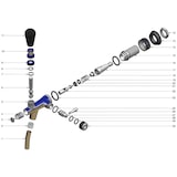 thumbnail of Kompensatorhahn Zapfhahn Bierhahn BieTal® Schankhahn verchromt Chrom 35mm