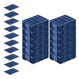 thumbnail of PROREGAL 12x VDA KLT Kleinladungsträger mit Verbundboden & Auflagedeckel | HxBxT 14,7x30x40cm | 10 Liter | KLT