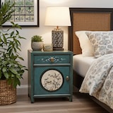 thumbnail of Set di mobili OPIUM OUTLET "Aurora" asian chinese oriental vintage, cassettiera armadio, 2 comodini console da letto, verde smeraldo