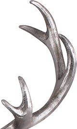 thumbnail of XL Hirschgeweih Hirschkopf Geweih 10-Ender Silber Optik 30x18x40cm