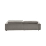 thumbnail of KAWOLA Sofa RENO Ecksofa Feincord grau mit motorischem Sitzvorzug Longchair rechts