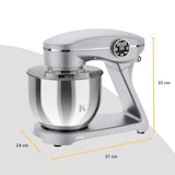 thumbnail of KLAMER Küchenmaschine 1800W, Knetmaschine mit 6 Liter Edelstahl Schüssel, 10 Geschwindigkeitsstufen mit Timer, Rührbesen, Knethaken, Schneebesen und …