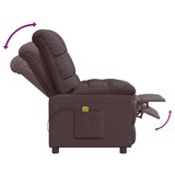 thumbnail of vidaXL Massagesessel Dunkelbraun Stoff