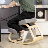 thumbnail of Vinsetto Sedia Ergonomica con Inginocchiatoio in Legno di Betulla, Sedia Posturale con Cuscino in Gommapiuma e Poliestere per Casa e Ufficio, Grigio