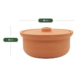 thumbnail of Viapot Medium 2500 ml - Natur - Terrakotta-Schmortopf mit Deckel - 24×12 cm