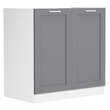 thumbnail of VCM Küchenmöbel Unterschrank Colura Weiß / Anthrazit H. 82 x B. 80 x T. 46 cm