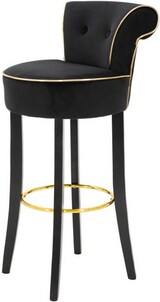 thumbnail of Sgabello Bar Elegante Nero cm 46X48X96 - LUXY