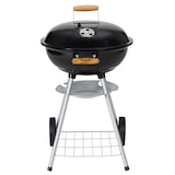 thumbnail of aro Griglia a forma di sfera, porcellana / acciaio / legno, ø 39 cm, 53.5 x 42.5 x 73 cm, con rotelle, cassetto cenere estraibile, nero