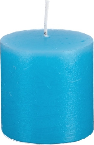 Kerzen Rustic durchgefärbte Stumpenkerzen Ocean Blau, 120 x 60 mm, 1 Stück
