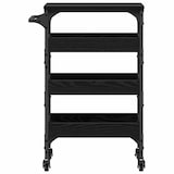 thumbnail of vidaXL Keuken Trolley Zwart Eiken 53 x 20 x 76 cm Bewerkt hout