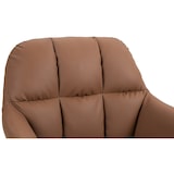 thumbnail of Banco de bar em pele Natoma marrom claro/metal cromado