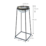 thumbnail of DanDiBo Blumenhocker Metall mit Topf Schwarz Silber 56 cm Blumenständer 96078 M Blumensäule Modern Pflanzenständer Pflanzenhocker