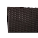 thumbnail of Poly-Rattan Sitzbank mit Tisch HWC-E24, Gartenbank Sitzgruppe Gartensofa, 132cm ~ braun, Kissen creme