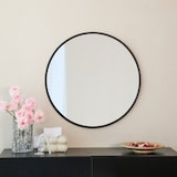 thumbnail of Albatros Spiegel rund schwarz mit Metallrand, 70cm Durchmesser, für Wohnzimmer, Badezimmer, Flur, Schlafzimmer, groß, Wand