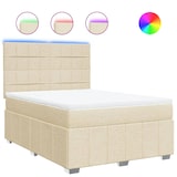 thumbnail of vidaXL Boxspringbett mit Matratze Creme 140x200 cm Stoff