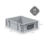 thumbnail of PROREGAL 16x Eurobox NextGen Portable Duo | HxBxT 12x30x40cm | 11 Liter | Eurobehälter, Transportbox, Transportbehälter, Stapelbehälter