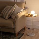 thumbnail of Ledkia Lámpara de Mesa Madera y Cristal Brandt Blanco / Dorado