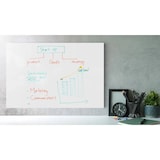 thumbnail of ALLboards Metallische Magnettafel Rahmenlos CLASSIC WHITE 60x40cm Memoboard für jede Art von Magneten + 4 Marker, 10 Magnete und Schwamm